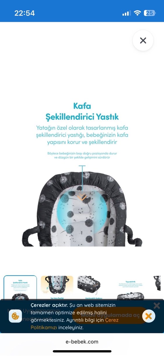 Gri Desenli Anne Yanı Reflü Yatağı - Görsel 3