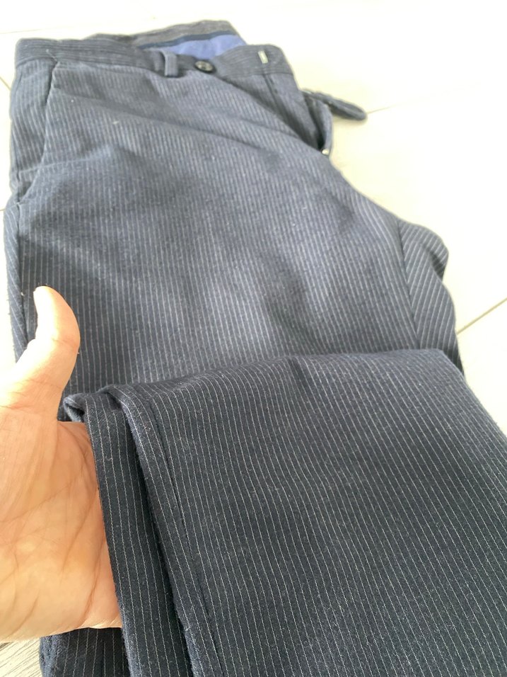 Erkek Lacivert Denim Pantolon Regular Fit - Görsel 3