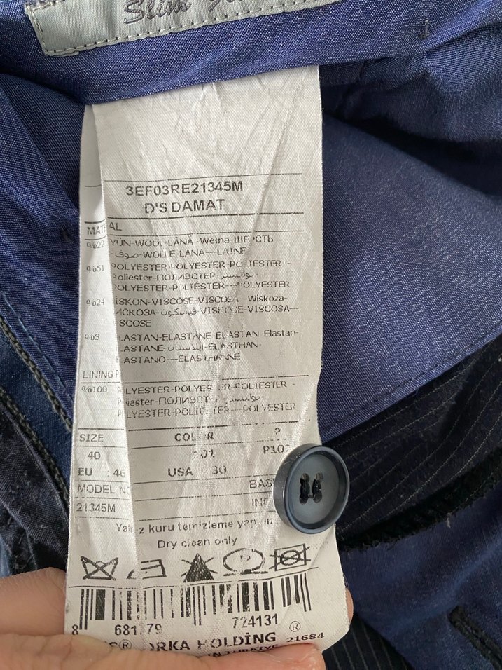 Erkek Lacivert Denim Pantolon Regular Fit - Görsel 4