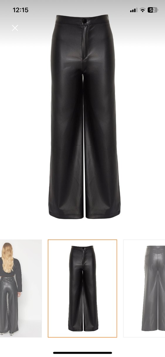 Siyah Parlak Deri Düğmeli Kadın - Görsel 2