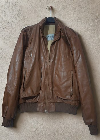 Kahverengi Deri Kadın Ceket - Görsel 2