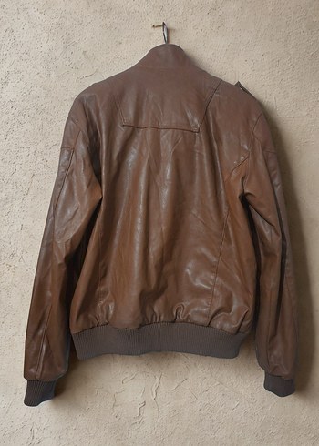 Kahverengi Deri Kadın Ceket - Görsel 3