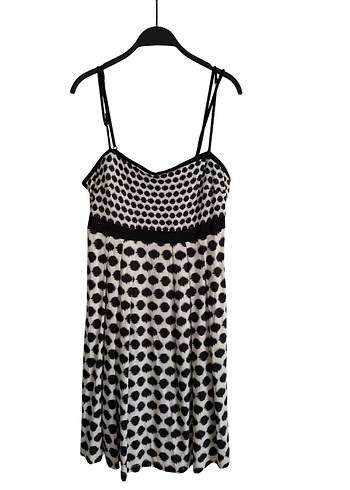 Kadın Siyah Puantiyeli MiniElbise - Görsel 2