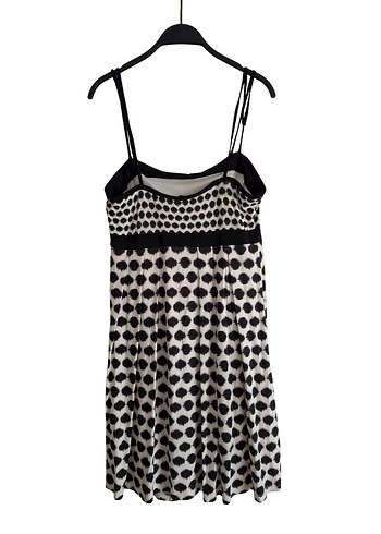 Kadın Siyah Puantiyeli MiniElbise - Görsel 5