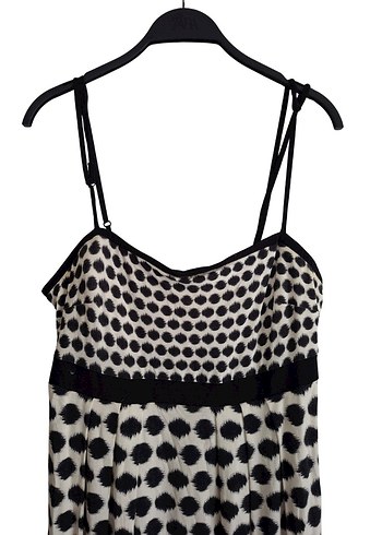 Kadın Siyah Puantiyeli MiniElbise - Görsel 3