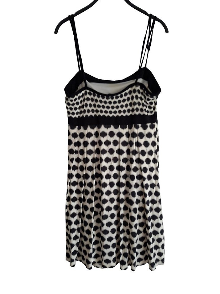 Kadın Siyah Puantiyeli MiniElbise - Görsel 4