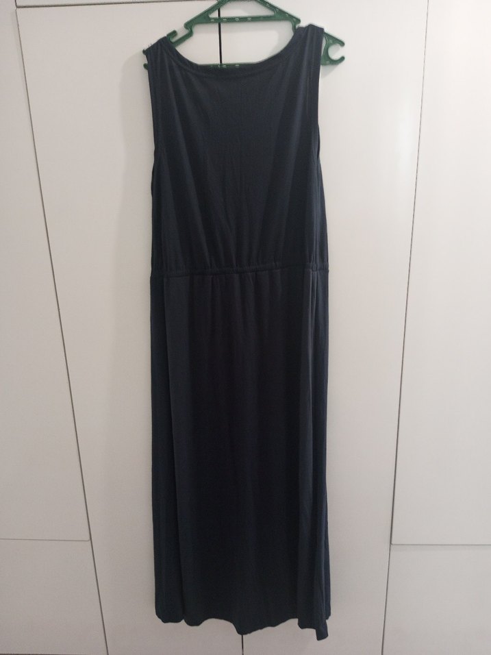 Siyah Kırmızı Detaylı Hamile Elbisesi - Görsel 4