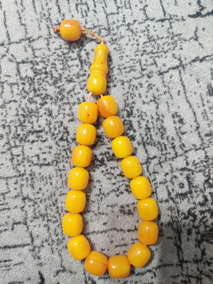 Sıkma Kehribar Maskot Tesbih - Görsel 5