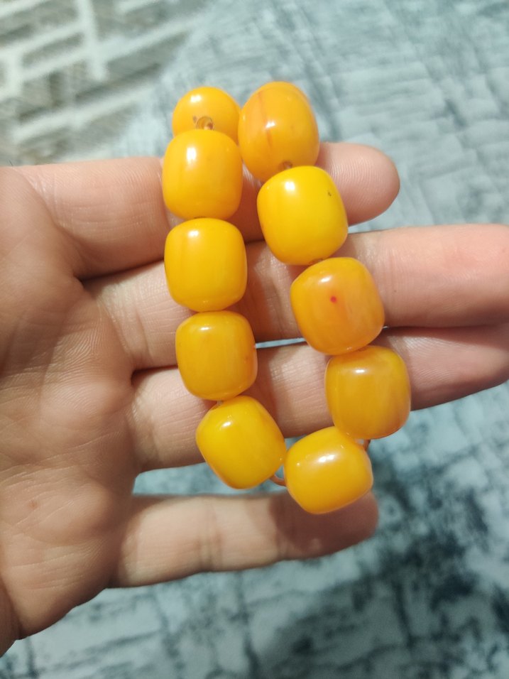 Sıkma Kehribar Maskot Tesbih - Görsel 2