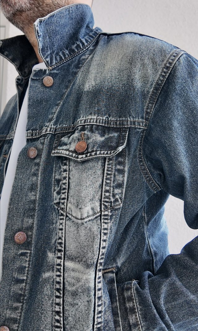 Leke Jeans Erkek Kot Ceket - Görsel 4