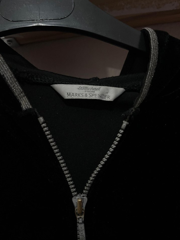 Kız Çocuk Siyah Kapüşonlu Fermuarlı Ceket ,hırka - Görsel 3