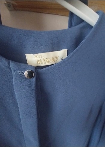 Mavi Uzun Kadın Takım Elbise - Görsel 3