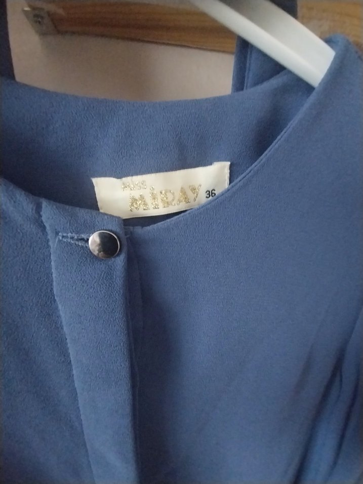 Mavi Uzun Kadın Takım Elbise - Görsel 3