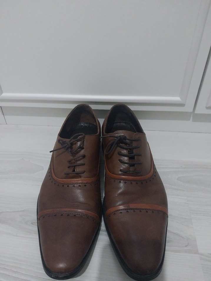 Klasik Modern Erkek Deri Kahverengi Ayakkabı - Görsel 2