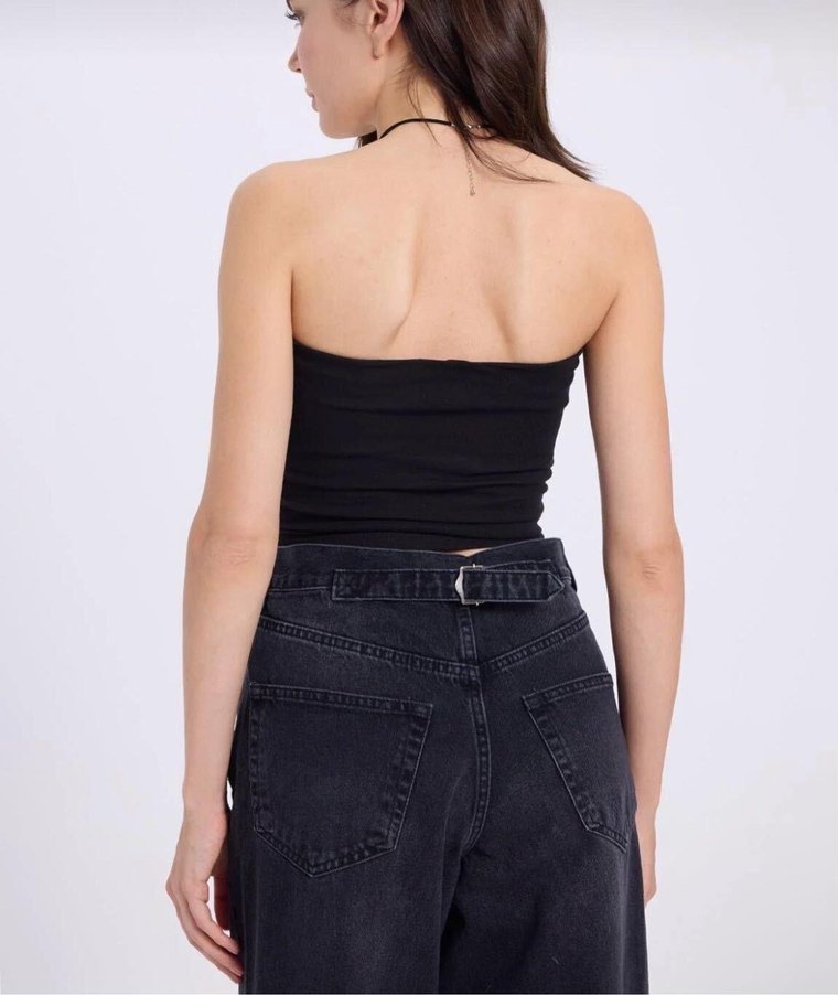 Siyah Straplez mini Büstiyer - Görsel 2