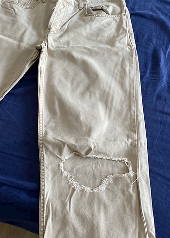 Ten rengi 30 Beden Denim Pantolon, Düzenli Kesim - Görsel 3