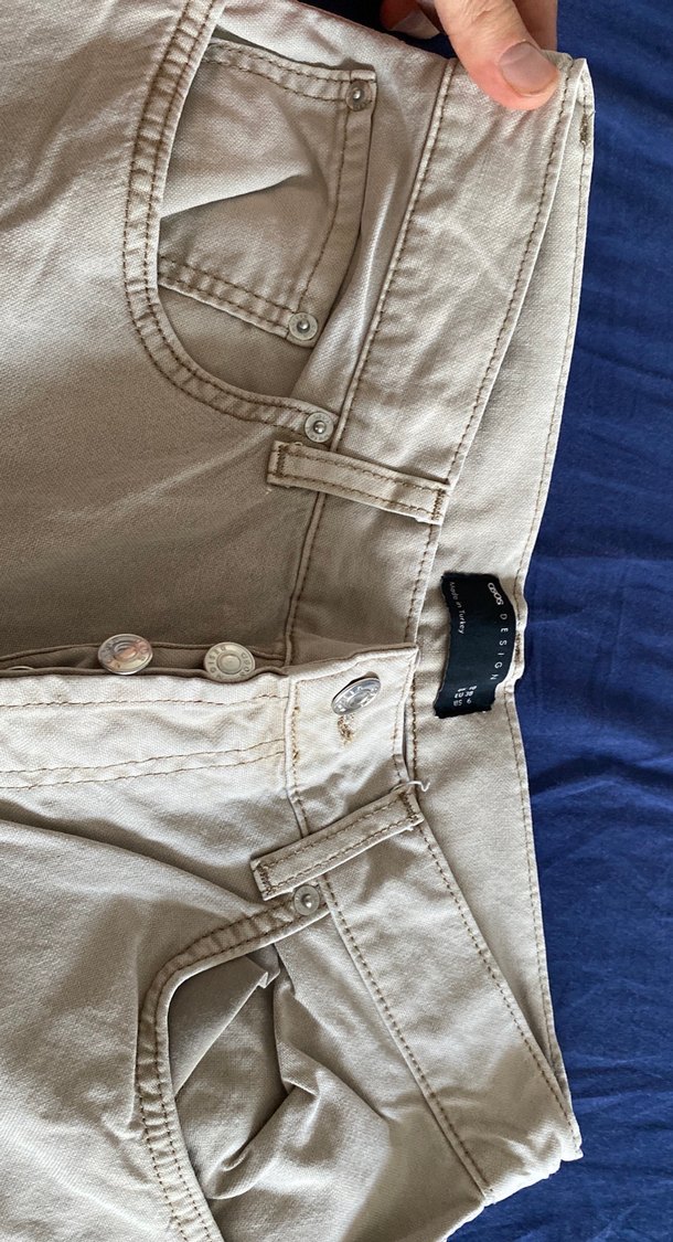 Ten rengi 30 Beden Denim Pantolon, Düzenli Kesim - Görsel 2