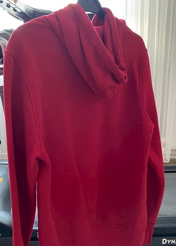 Kırmızı Kapüşonlu Unisex Sweatshirt - Görsel 2