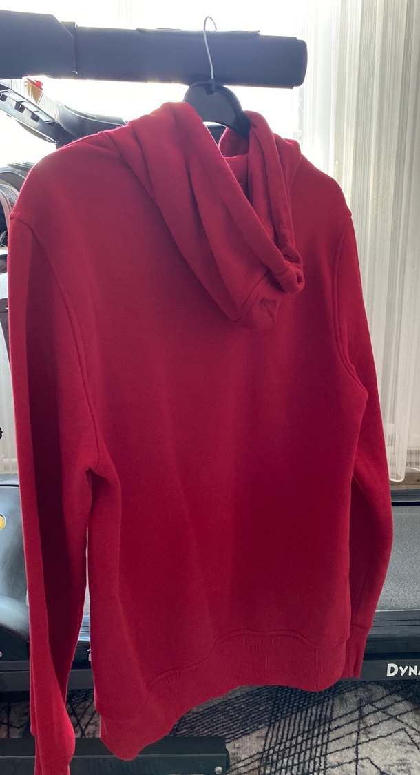 Kırmızı Kapüşonlu Unisex Sweatshirt - Görsel 2