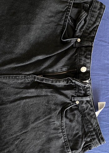 Siyah Erkek Bol Kesim 34 BedenKot Pantolon - Görsel 2