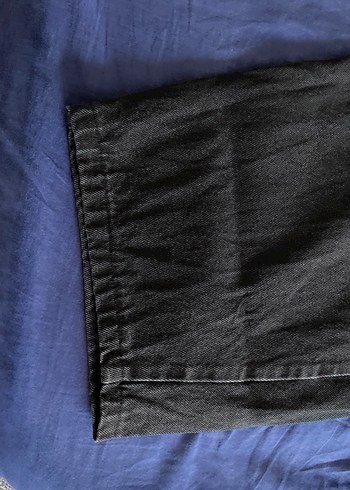 Siyah Erkek Bol Kesim 34 BedenKot Pantolon - Görsel 4