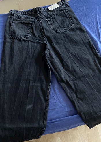 Siyah Erkek Bol Kesim 34 BedenKot Pantolon - Görsel 6