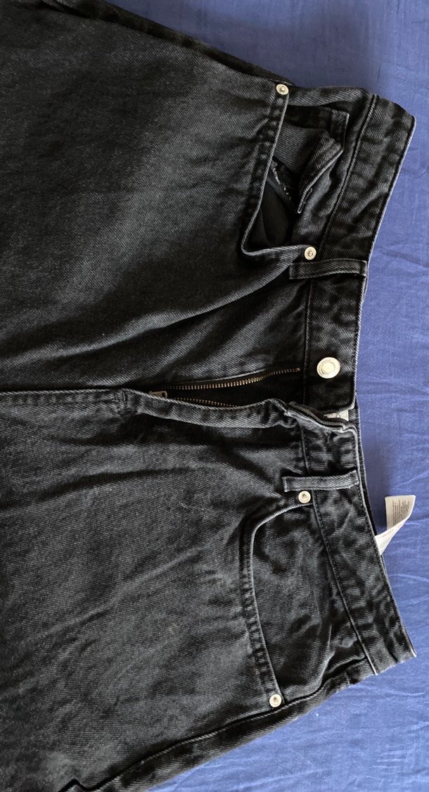 Siyah Erkek Bol Kesim 34 BedenKot Pantolon - Görsel 2