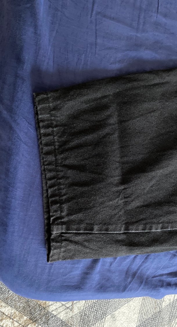 Siyah Erkek Bol Kesim 34 BedenKot Pantolon - Görsel 4