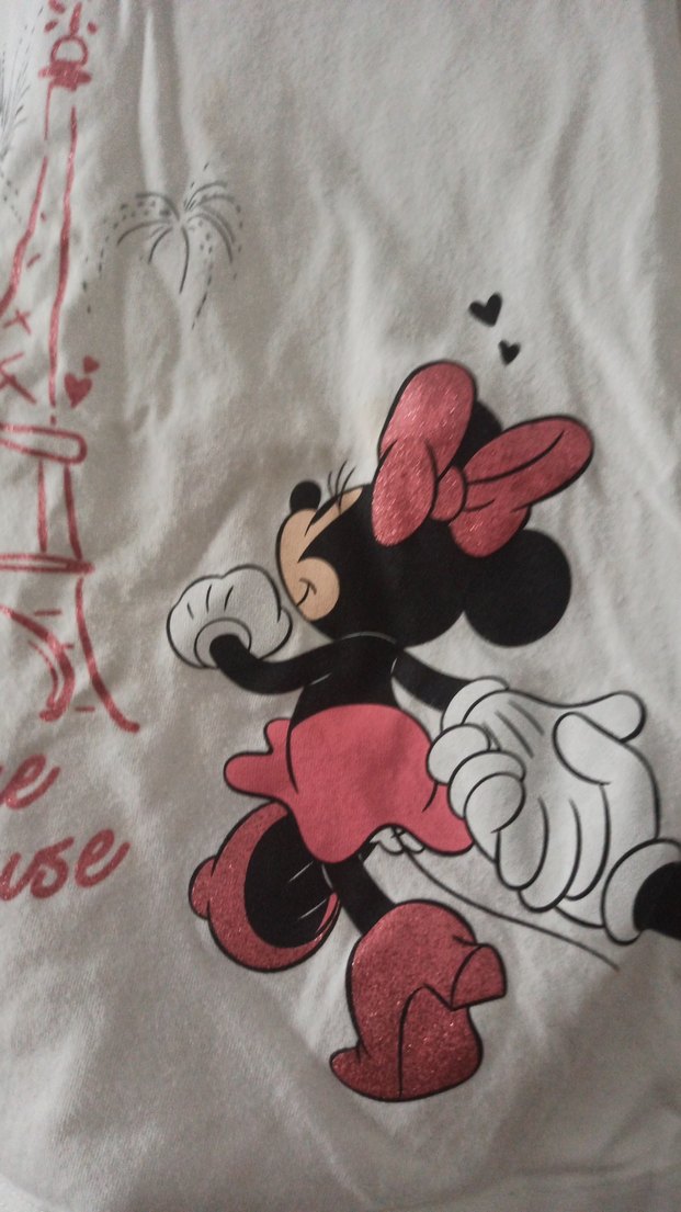 Kız Çocuk Beyaz Minnie Mouse Uzun Kollu Tişört - Görsel 2