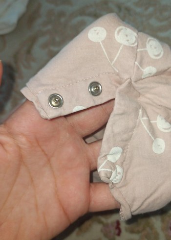 Pembe Uzun Kollu Kız Tişörtü Düğmeli - Görsel 4