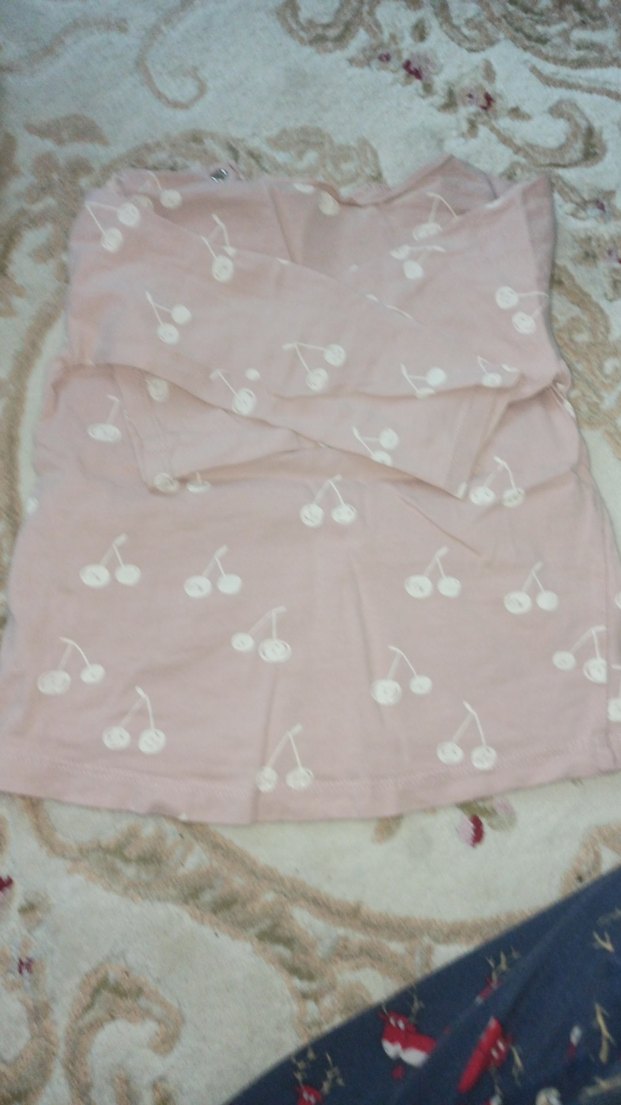 Pembe Uzun Kollu Kız Tişörtü Düğmeli - Görsel 5