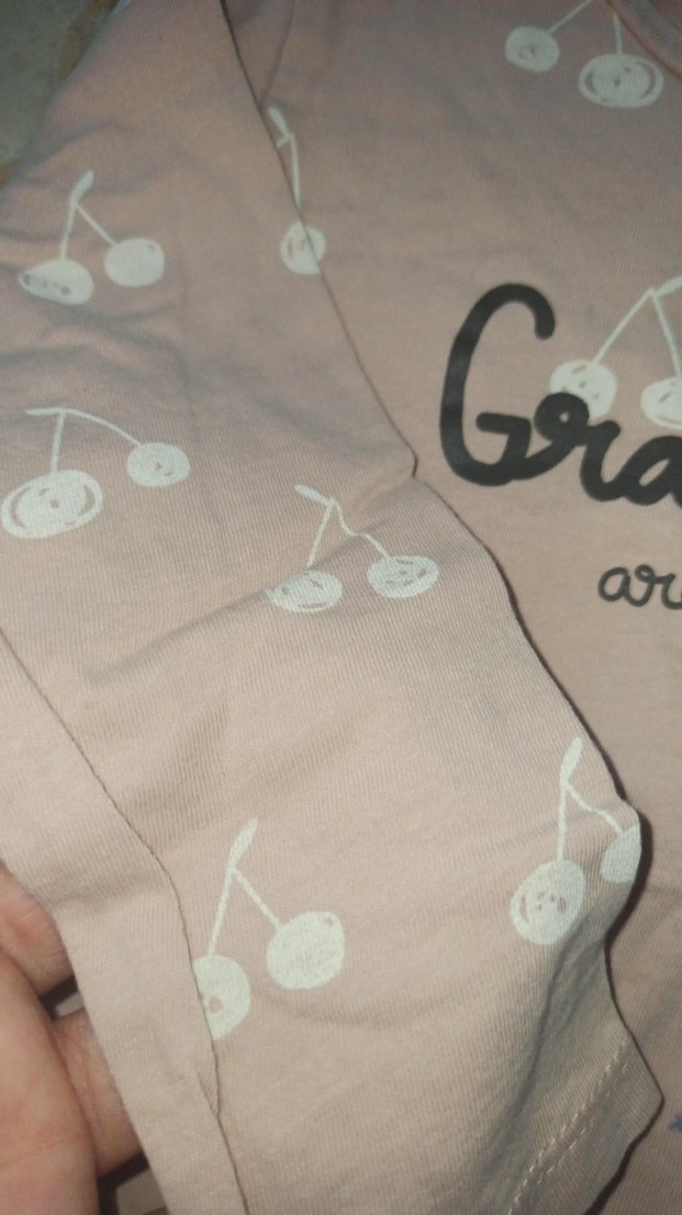 Pembe Uzun Kollu Kız Tişörtü Düğmeli - Görsel 2