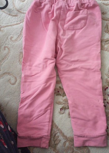 Kız Çocuk Pembe Düğmeli Rahat Eşofman - Görsel 3