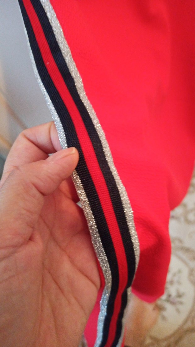 Kız Çocuk Kırmızı Baskılı Kısa Kollu Tişört - Görsel 4