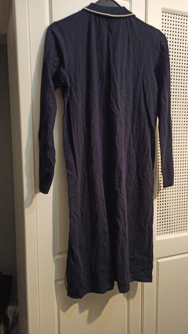 Siyah Uzun Kollu Düğmeli Kadın Triko Elbise - Görsel 4