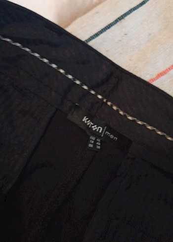 Siyah Kemerli erkek Kumaş Pantolon - Görsel 2