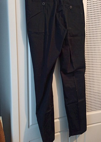 Siyah Kemerli erkek Kumaş Pantolon - Görsel 4