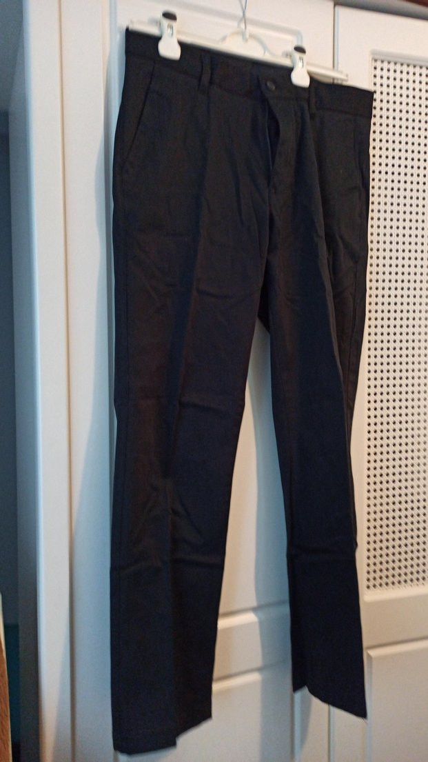 Siyah Kemerli erkek Kumaş Pantolon - Görsel 3