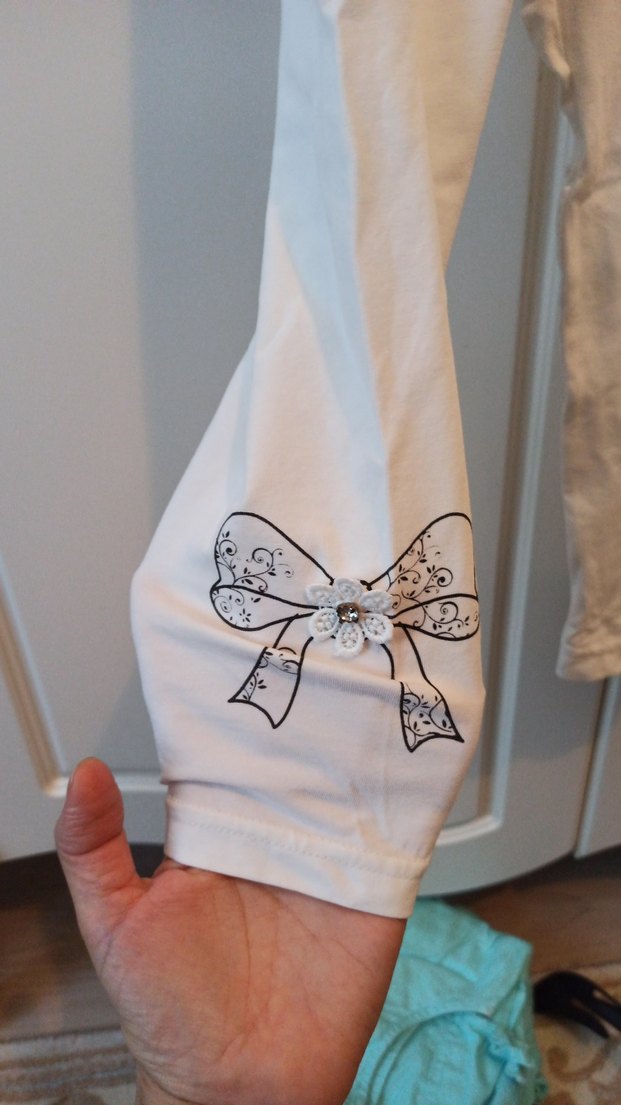 Beyaz Kız Çocuk Pamuklu Rahat Tayt - Görsel 2