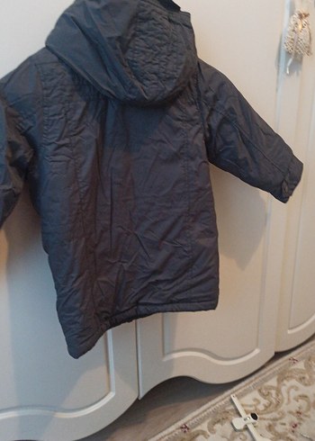 Erkek Çocuk Gri Fermuarlı Street Wear Mont - Görsel 4