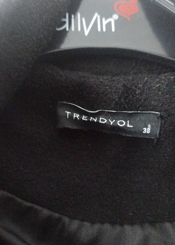 Siyah Düğmeli Midi Hamile Kaban - Görsel 2