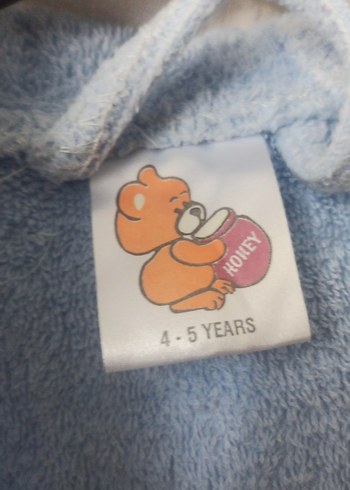 Mavi Nakışlı Erkek Çocuk Bornoz - Görsel 4