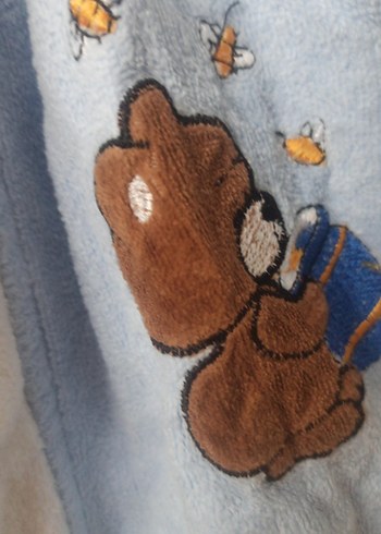 Mavi Nakışlı Erkek Çocuk Bornoz - Görsel 3