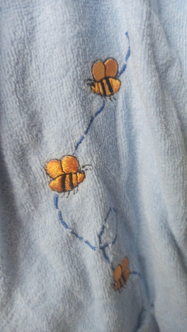 Mavi Nakışlı Erkek Çocuk Bornoz - Görsel 2