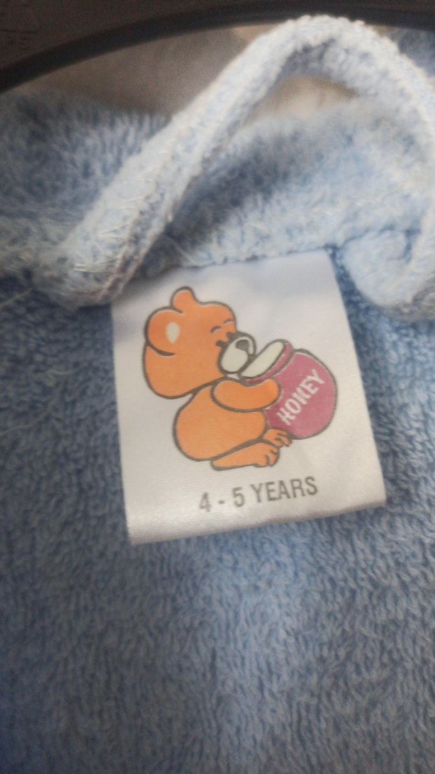 Mavi Nakışlı Erkek Çocuk Bornoz - Görsel 4