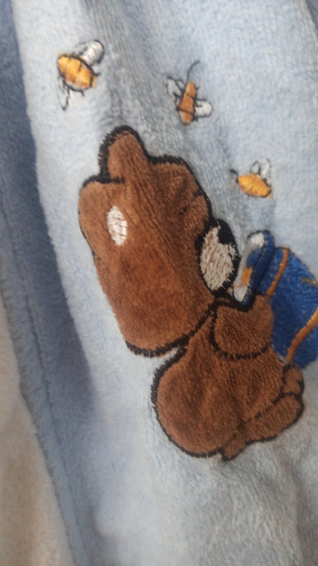 Mavi Nakışlı Erkek Çocuk Bornoz - Görsel 3