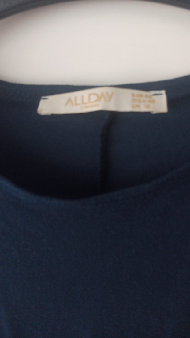 Kadın Lacivert Uzun Kollu Volanlı Triko Elbise - Görsel 2