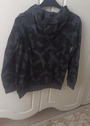 Gri Baskılı Kapüşonlu Erkek Sweatshirt - Görsel 3