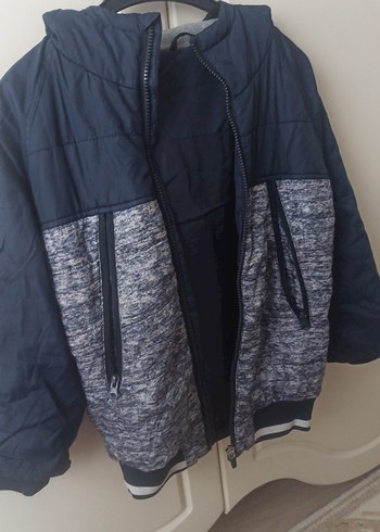 Gri Erkek Çocuk Fermuarlı Rahat Ceket - Görsel 3