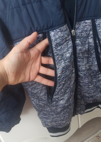 Gri Erkek Çocuk Fermuarlı Rahat Ceket - Görsel 2